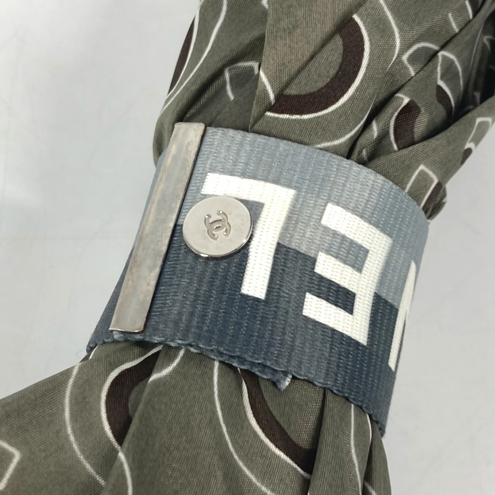 CHANEL COCO ココ ロゴ 折り畳み傘 ワンタッチ ポーチ付き 傘 レディース グレー - brandshop-reference