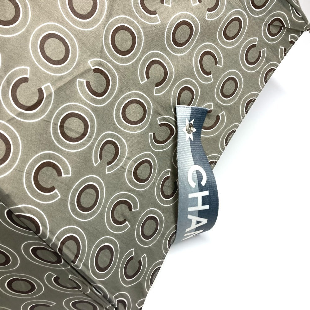 CHANEL COCO ココ ロゴ 折り畳み傘 ワンタッチ ポーチ付き 傘 レディース グレー - brandshop-reference