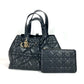 Dior M2821OSHJ 2WAYバッグ トゥジュール ミディアム カバン トートバッグ ハンドバッグ ポーチ付き ショルダーバッグ カーフスキン レディース ブラック - brandshop-reference