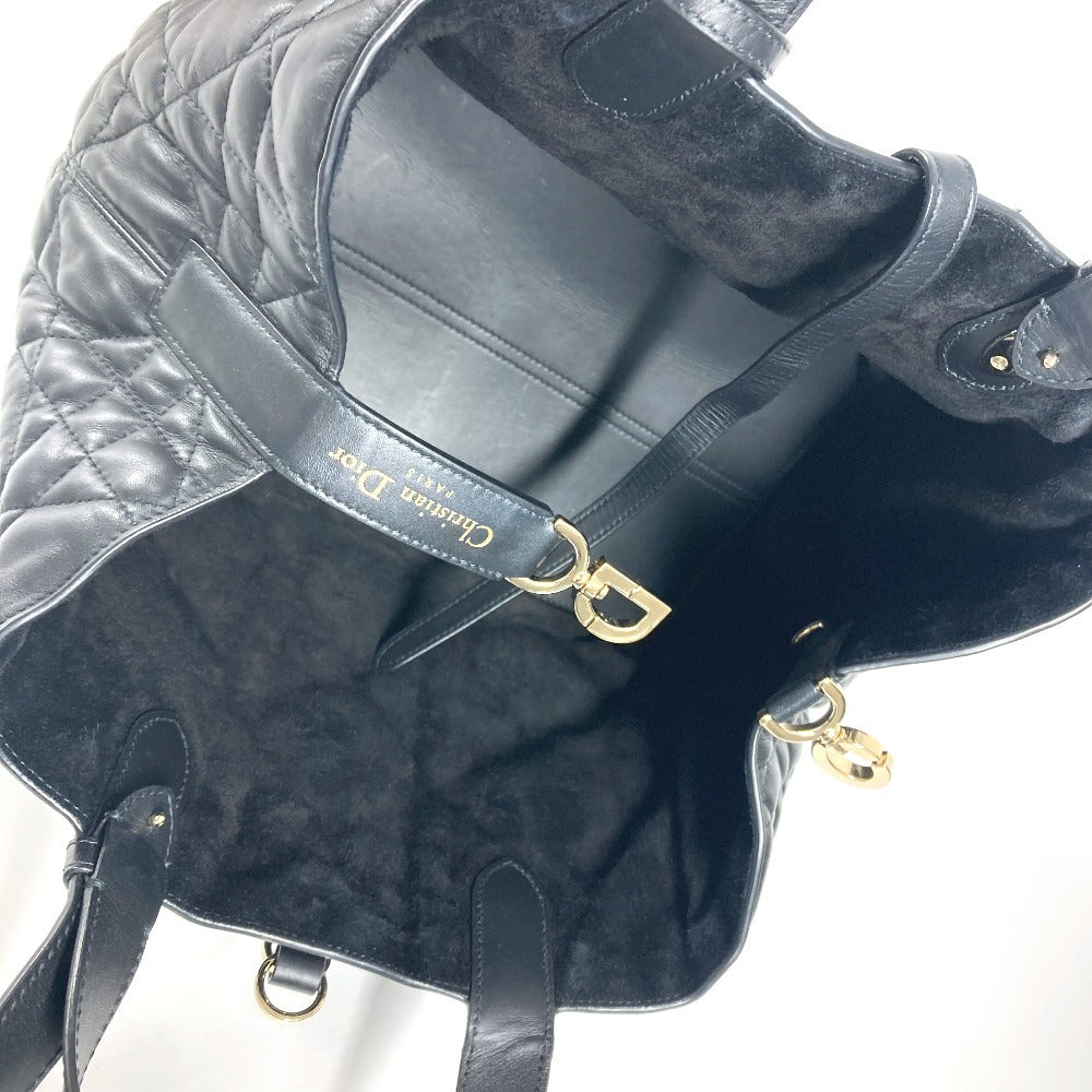 Dior M2821OSHJ 2WAYバッグ トゥジュール ミディアム カバン トートバッグ ハンドバッグ ポーチ付き ショルダーバッグ カーフスキン レディース ブラック - brandshop-reference