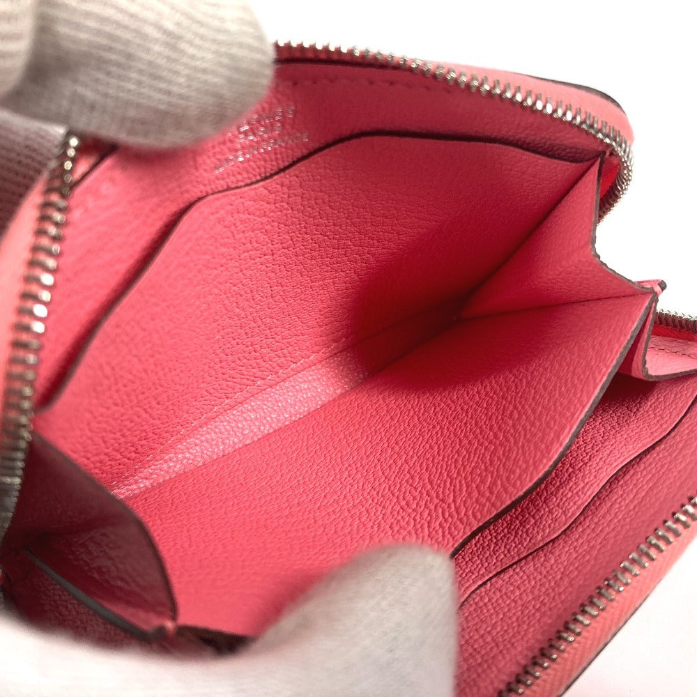 HERMES ジップアンゴー 財布 小銭入れ ラウンドファスナー コインケース レザー レディース ピンク - brandshop-reference