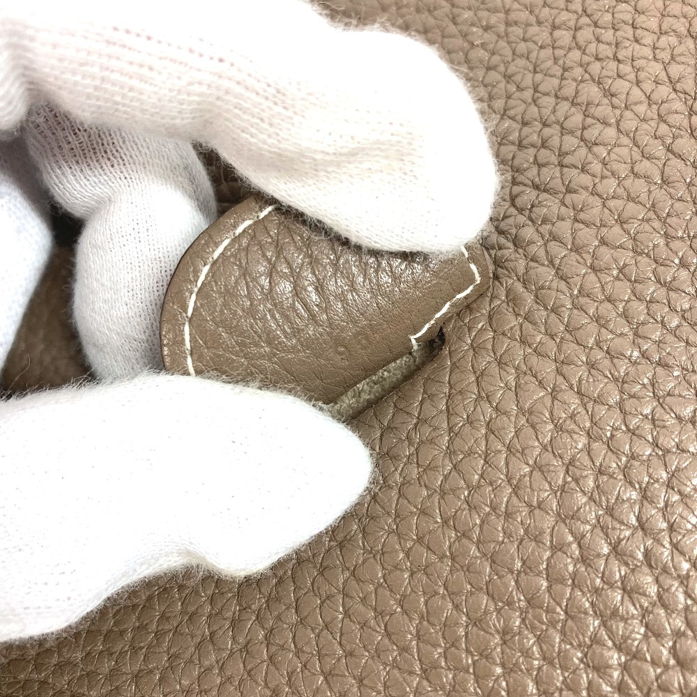 HERMES パンチングロゴ エブリンGＭ 3　 カバン 斜め掛け ショルダーバッグ トリヨンクレマンス ユニセックス エトゥープ グレー - brandshop-reference
