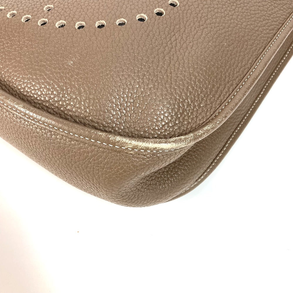 HERMES パンチングロゴ エブリンGＭ 3　 カバン 斜め掛け ショルダーバッグ トリヨンクレマンス ユニセックス エトゥープ グレー - brandshop-reference