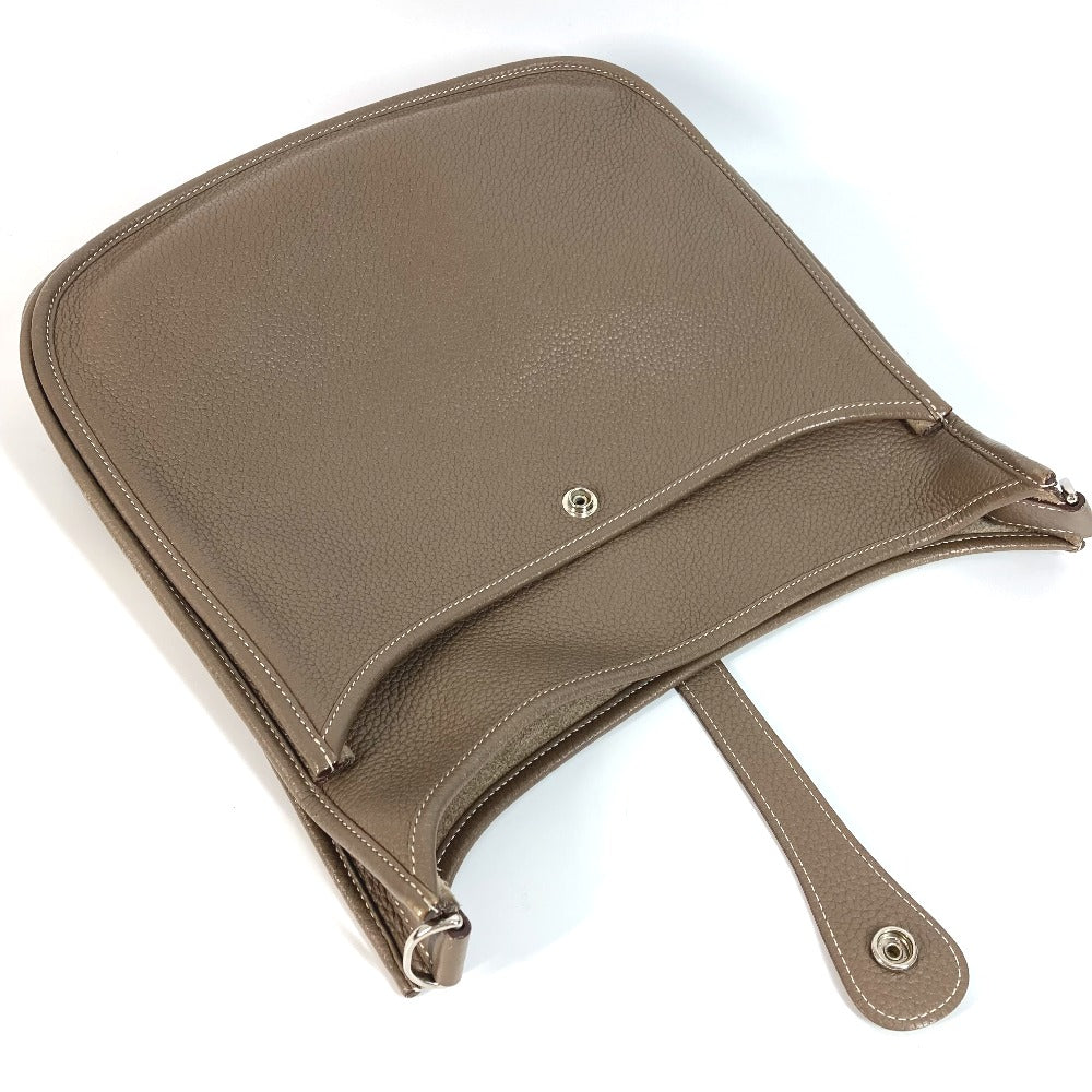 HERMES パンチングロゴ エブリンGＭ 3　 カバン 斜め掛け ショルダーバッグ トリヨンクレマンス ユニセックス エトゥープ グレー - brandshop-reference