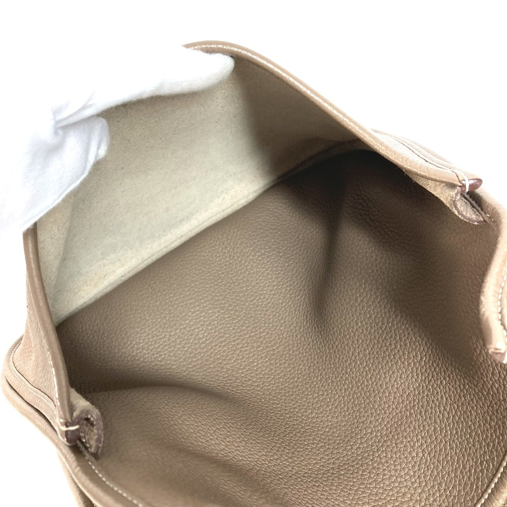 HERMES パンチングロゴ エブリンGＭ 3　 カバン 斜め掛け ショルダーバッグ トリヨンクレマンス ユニセックス エトゥープ グレー - brandshop-reference