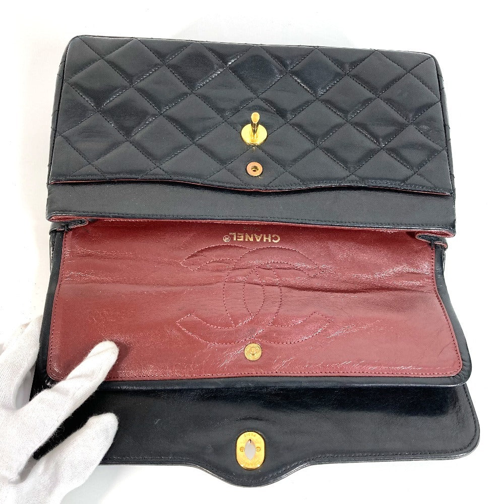 CHANEL Matelasse Quilted CC Coco Mark Paris Limited Edition Matelasse 28 Bag Double Chain Crossbody Flap Shoulder Bag Lambskin Black