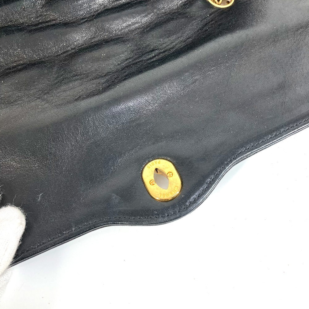 CHANEL Matelasse Quilted CC Coco Mark Paris Limited Edition Matelasse 28 Bag Double Chain Crossbody Flap Shoulder Bag Lambskin Black