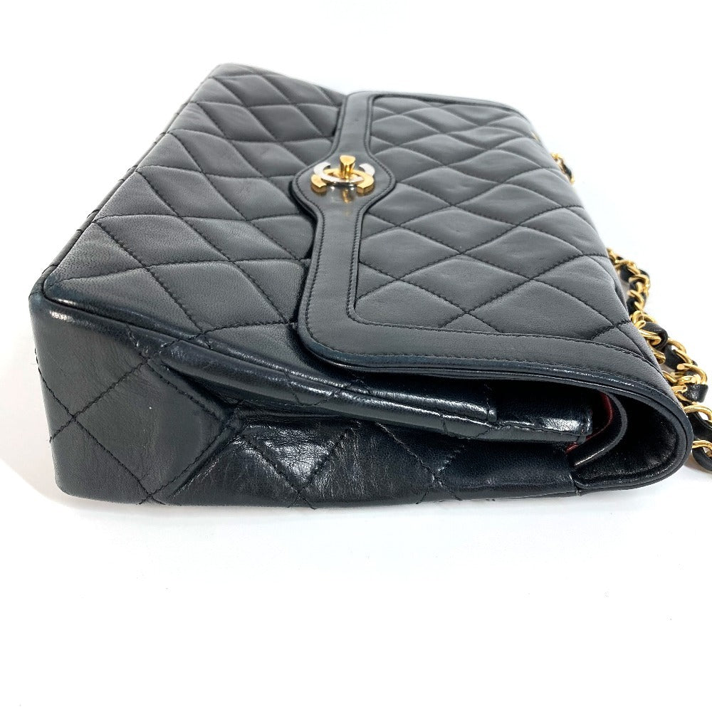 CHANEL Matelasse Quilted CC Coco Mark Paris Limited Edition Matelasse 28 Bag Double Chain Crossbody Flap Shoulder Bag Lambskin Black