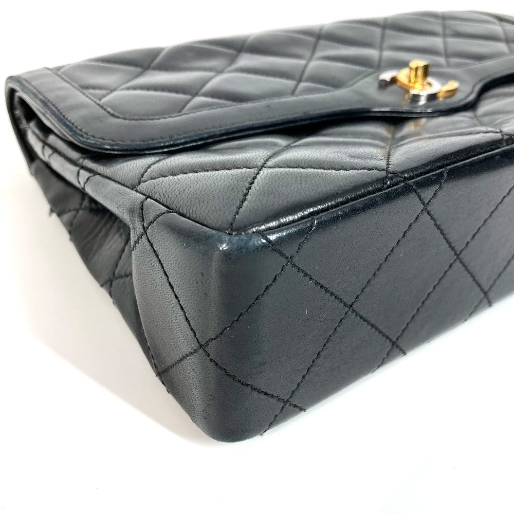 CHANEL Matelasse Quilted CC Coco Mark Paris Limited Edition Matelasse 28 Bag Double Chain Crossbody Flap Shoulder Bag Lambskin Black