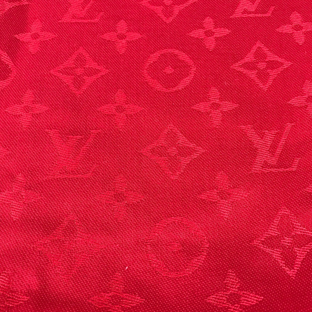 LOUIS VUITTON モノグラム ストール マフラー フリンジ ショール ウール レディース レッド - brandshop-reference