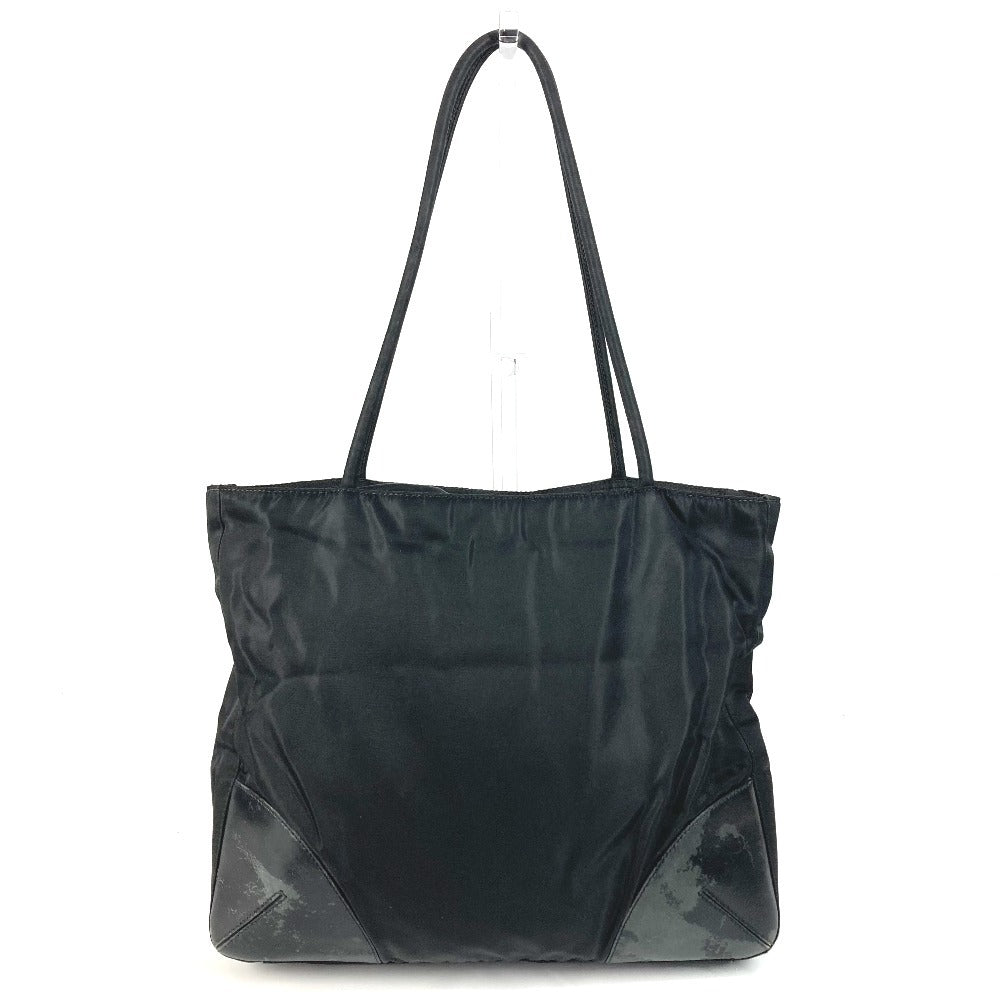 プラダ PRADA トートバッグ トライアングル 三角プレート ブラック PRADA トライアングルロゴ 三角ロゴ プレート カバン 肩掛け トート