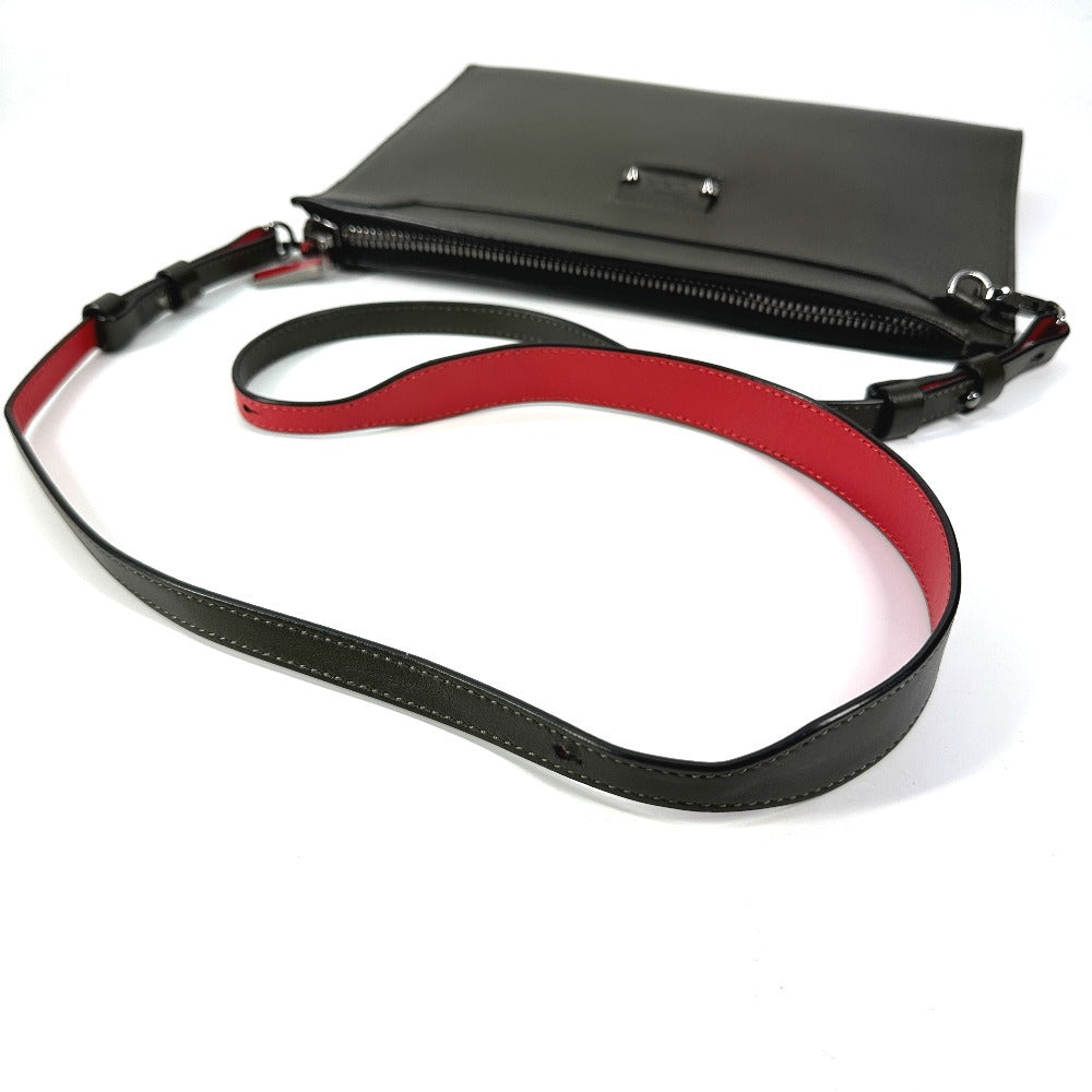 Christian Louboutin ロゴ 2WAYバッグ ポシェット クラッチバッグ ショルダーバッグ レザー ユニセックス カーキ - brandshop-reference