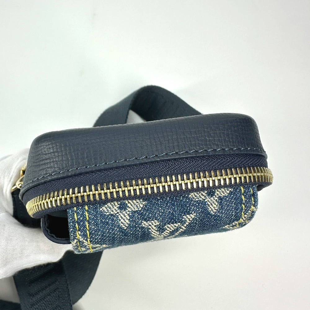 LOUIS VUITTON M81060 モノグラム デニム NIGOコラボ ダブル フォンポーチ カバン ポシェット 斜め掛け ショルダーバッグ デニム ユニセックス ブルー - brandshop-reference
