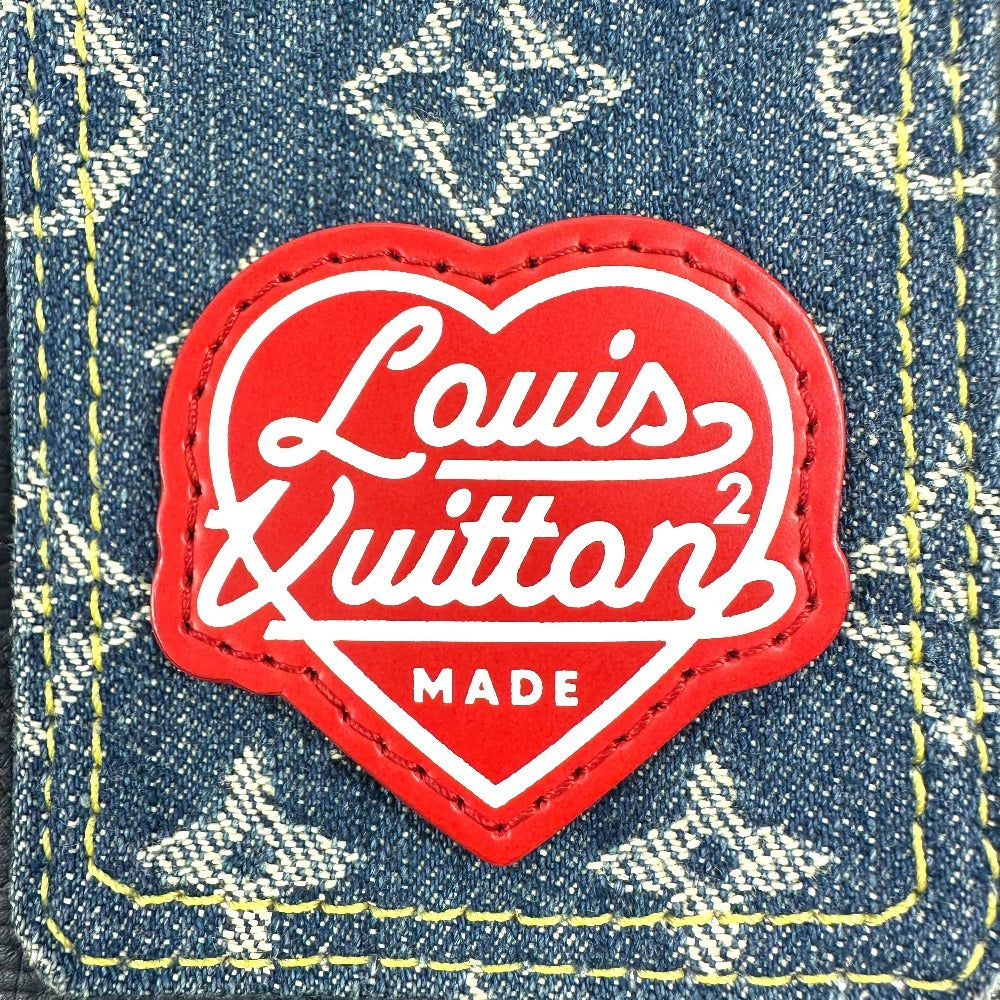 LOUIS VUITTON M81060 モノグラム デニム NIGOコラボ ダブル フォンポーチ カバン ポシェット 斜め掛け ショルダーバッグ デニム ユニセックス ブルー - brandshop-reference