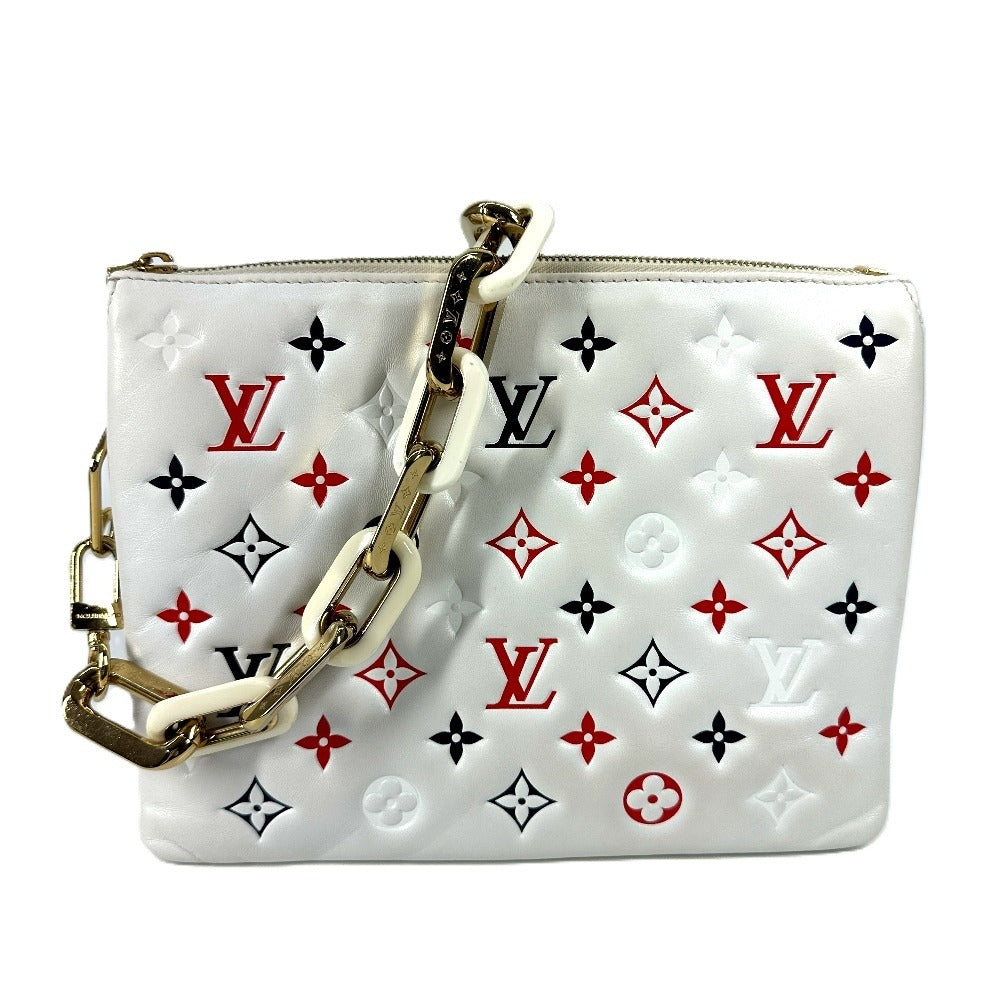 LOUIS VUITTON M23466 モノグラム クッサンPM カバン ハンドバッグ 肩掛け チェーンバッグ ２WAYバッグ クラッチバッグ ショルダーバッグ レザー レディース ホワイト - brandshop-reference