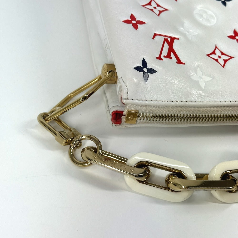 LOUIS VUITTON M23466 モノグラム クッサンPM カバン ハンドバッグ 肩掛け チェーンバッグ ２WAYバッグ クラッチバッグ ショルダーバッグ レザー レディース ホワイト - brandshop-reference