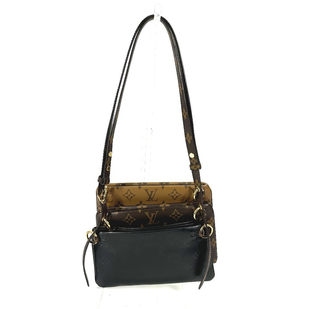 LOUIS VUITTON M45412 モノグラムリバース ポシェット LV3 カバン 斜め掛け ポシェット トリオ ショルダーバッグ モノグラムリバースキャンバス レディース ブラウン - brandshop-reference