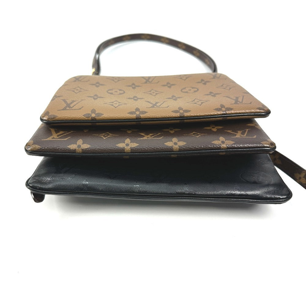 LOUIS VUITTON M45412 モノグラムリバース ポシェット LV3 カバン 斜め掛け ポシェット トリオ ショルダーバッグ モノグラムリバースキャンバス レディース ブラウン - brandshop-reference