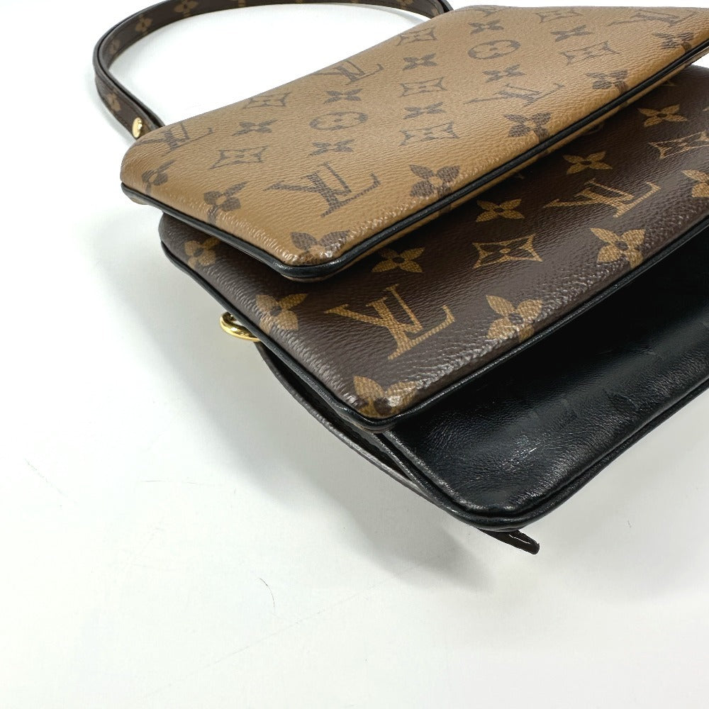 LOUIS VUITTON M45412 モノグラムリバース ポシェット LV3 カバン 斜め掛け ポシェット トリオ ショルダーバッグ モノグラムリバースキャンバス レディース ブラウン - brandshop-reference