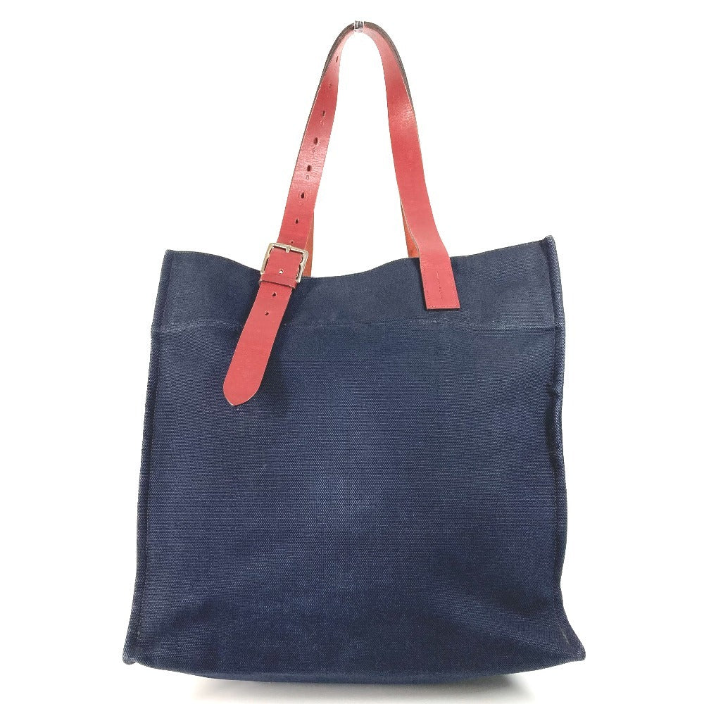 HERMES エトリヴィエール ショッピングトート カバン トートバッグ 縦型トート ショルダーバッグ レザー ユニセックス ネイビー - brandshop-reference