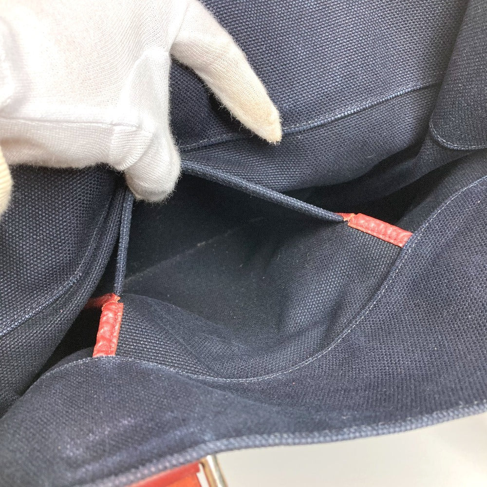 HERMES エトリヴィエール ショッピングトート カバン トートバッグ 縦型トート ショルダーバッグ レザー ユニセックス ネイビー - brandshop-reference