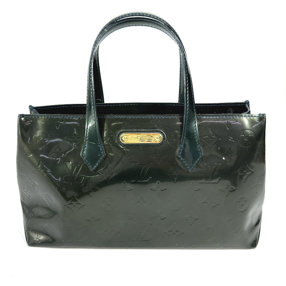 LOUIS VUITTON M93684 モノグラムヴェルニ ウィルシャーPM カバン トートバッグ ハンドバッグ モノグラムヴェルニ レディース ブルーニュイ グリーン - brandshop-reference