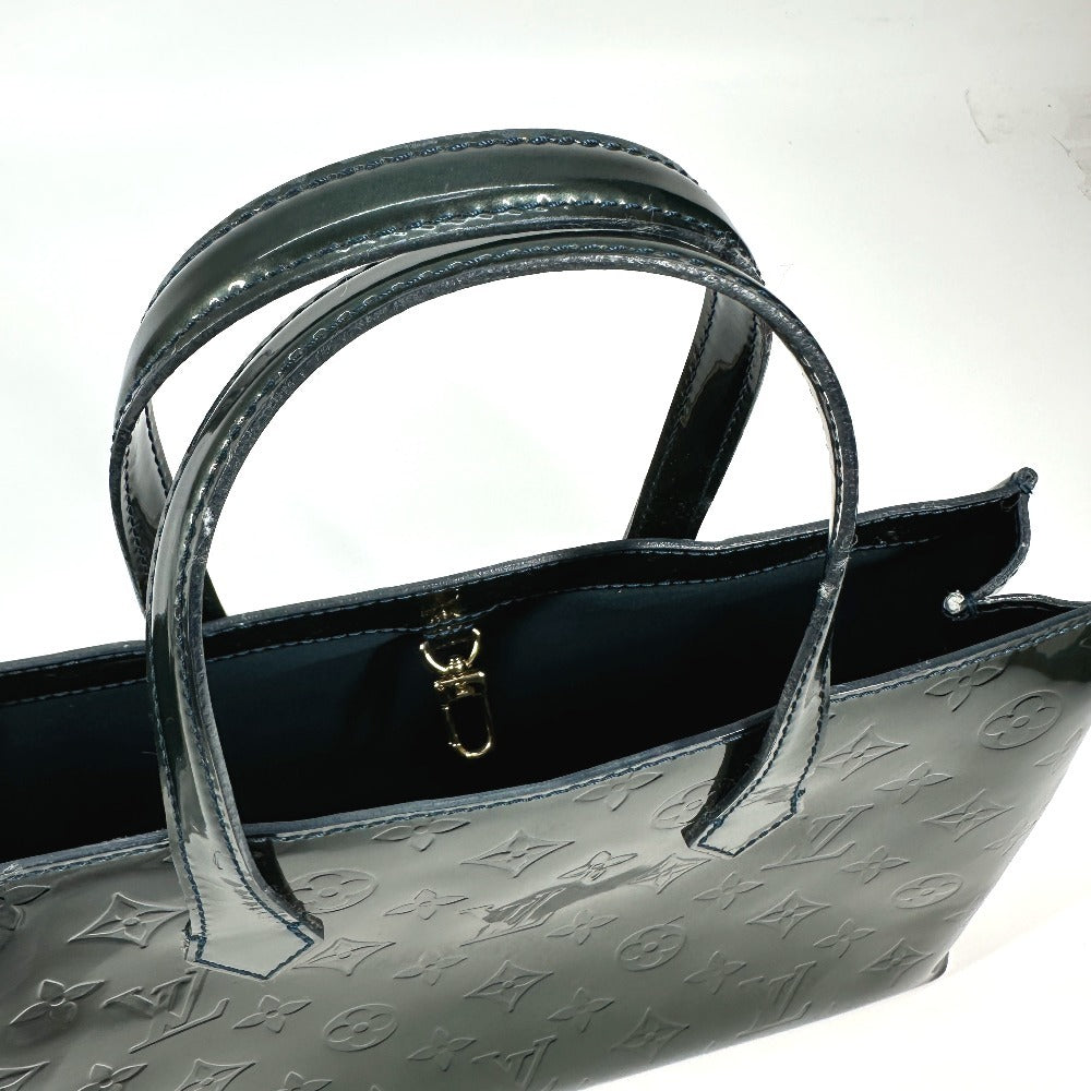 LOUIS VUITTON M93684 モノグラムヴェルニ ウィルシャーPM カバン トートバッグ ハンドバッグ モノグラムヴェルニ レディース ブルーニュイ グリーン - brandshop-reference