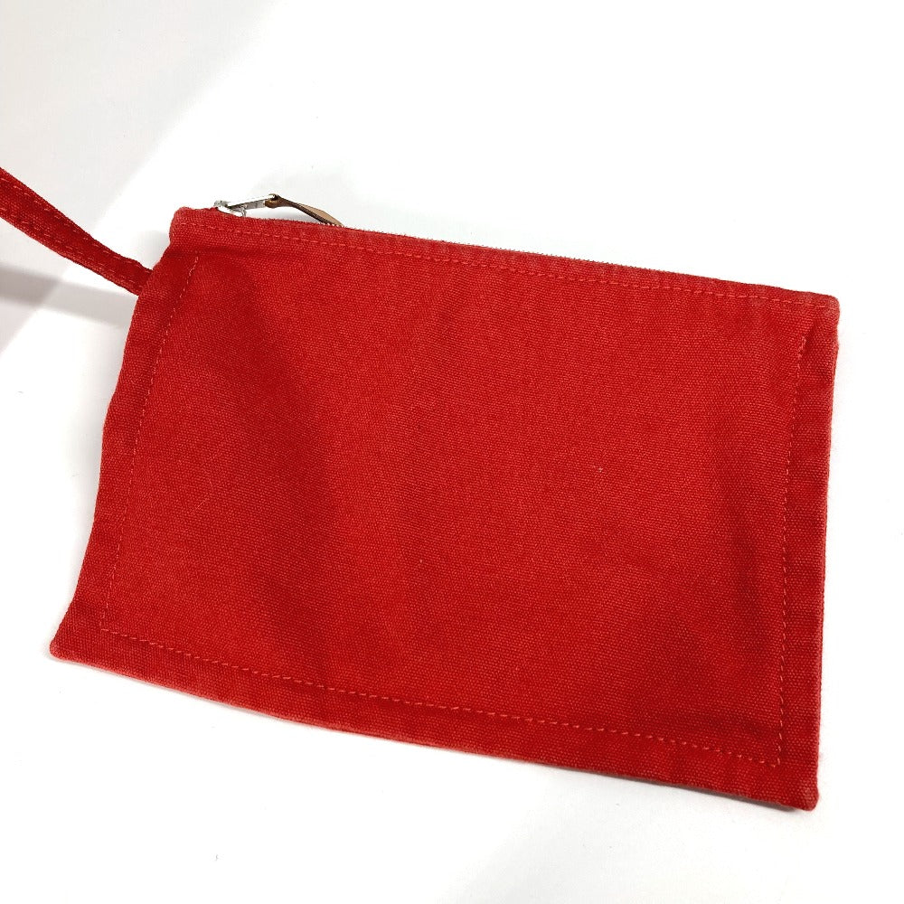 HERMES カンヌ GM ストライプ カバン ポーチ付き トートバッグ キャンバス ハンドバッグ キャンバス レディース レッド - brandshop-reference