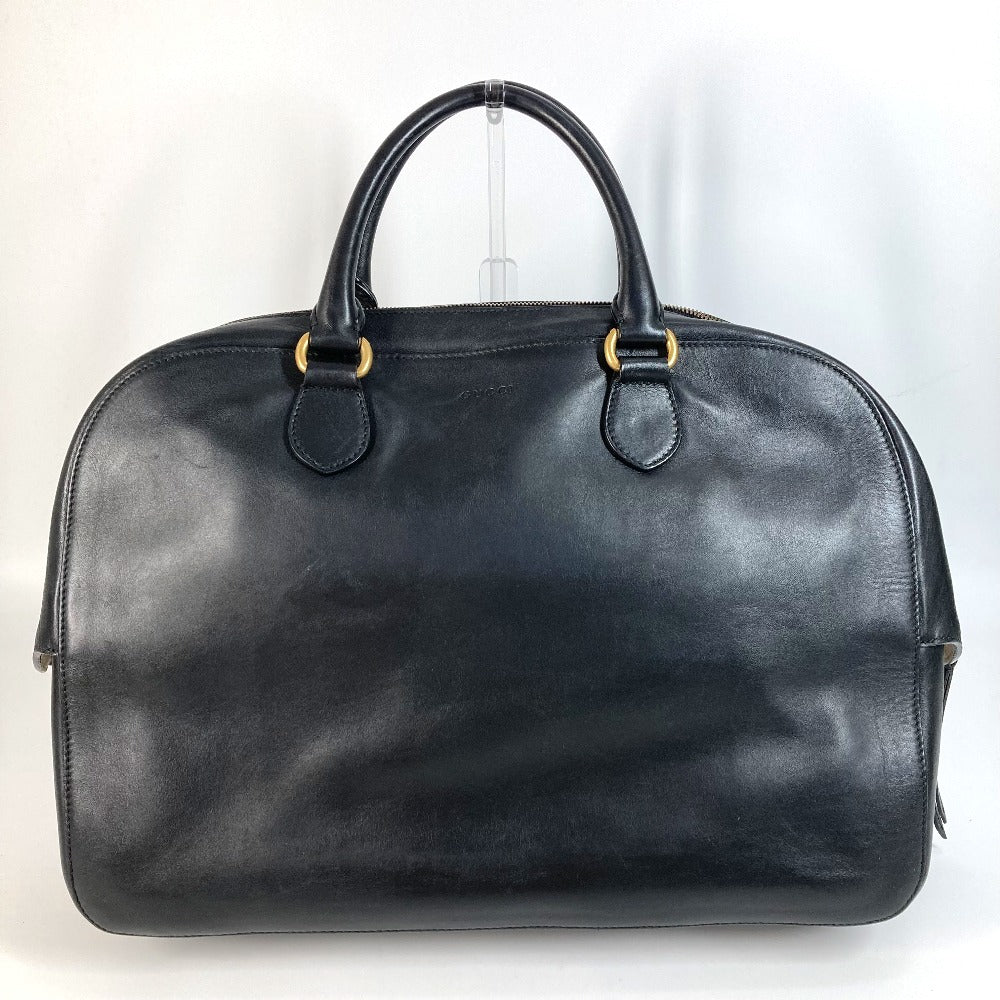 GUCCI 450999 Business Bag, Logo, Travel Bag, Shoulder Bag, Boston Bag, Leather, Unisex, Black
