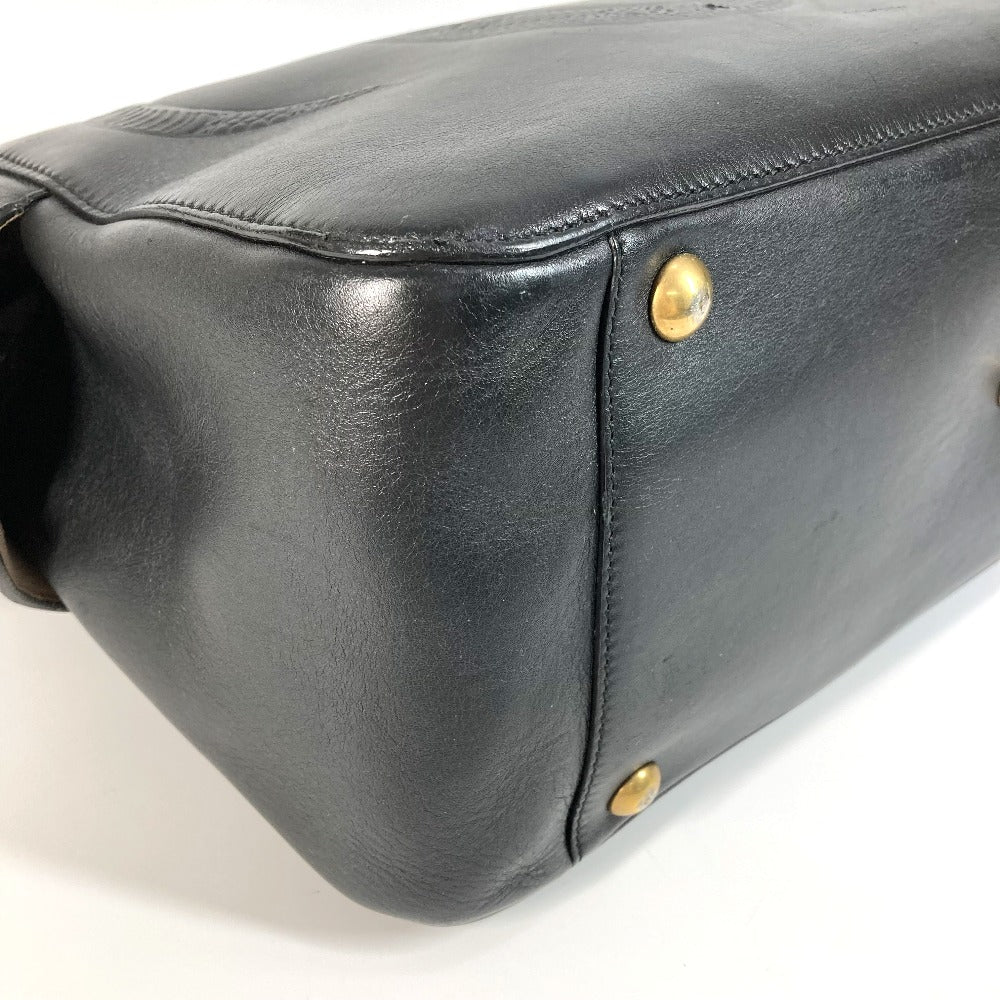 GUCCI 450999 Business Bag, Logo, Travel Bag, Shoulder Bag, Boston Bag, Leather, Unisex, Black