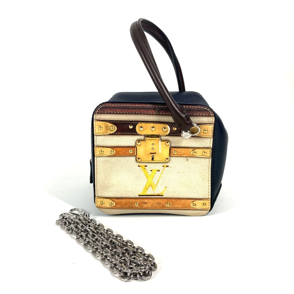 LOUIS VUITTON M52350  トロンプ ルイユ チェーンバッグ 2WAYバッグ ショルダーバッグ 肩掛け カバン ハンドバッグ レザー レディース ネイビー - brandshop-reference