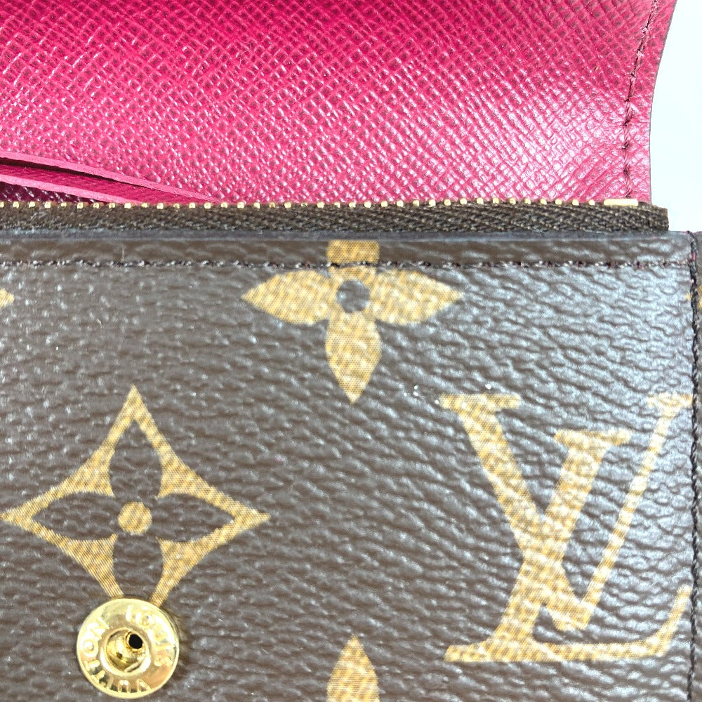LOUIS VUITTON Ｍ41939 モノグラム ポルトモネ・ロザリ コンパクトウォレット 2つ折り財布 モノグラムキャンバス ユニセックス フューシャ ピンク