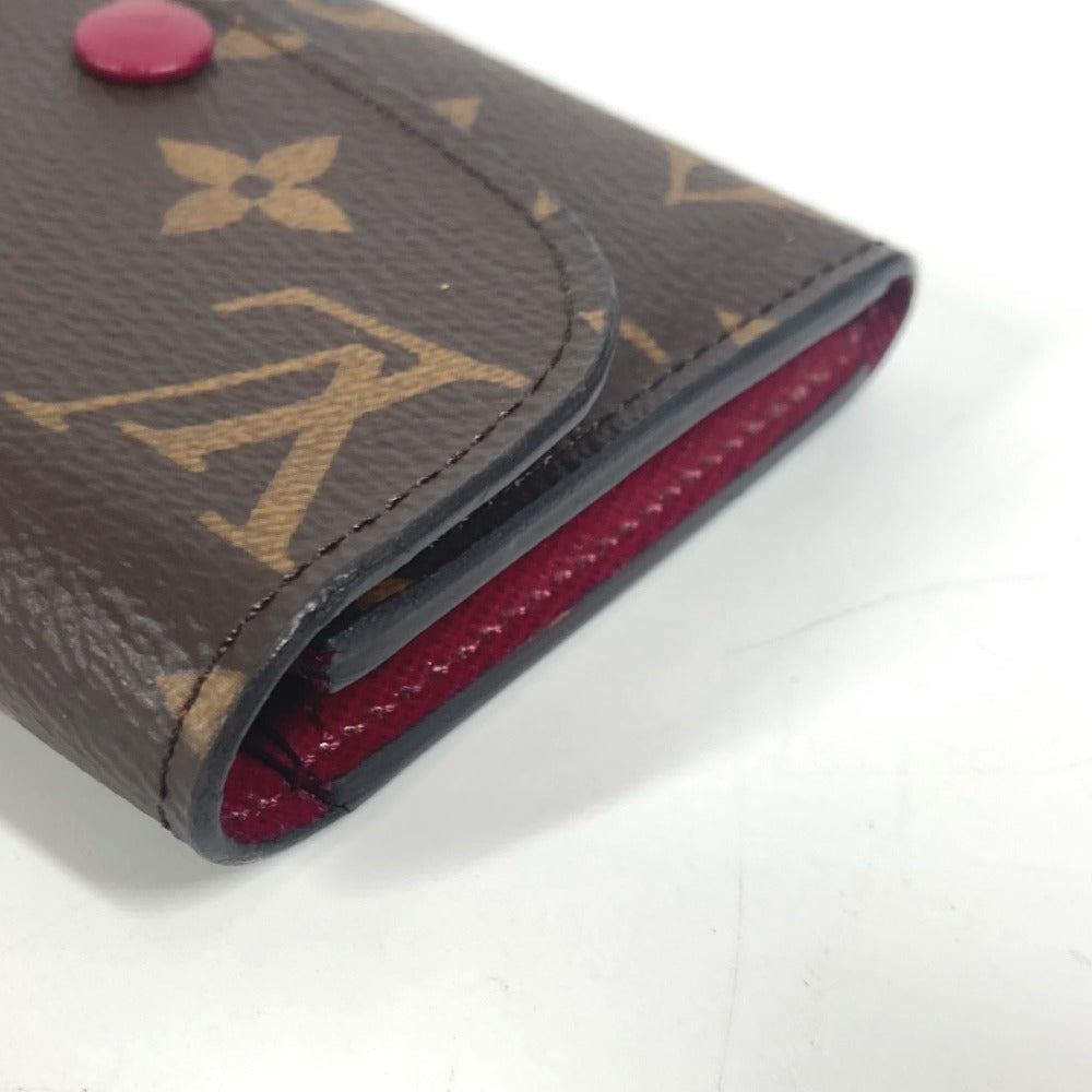 LOUIS VUITTON Ｍ41939 モノグラム ポルトモネ・ロザリ コンパクトウォレット 2つ折り財布 モノグラムキャンバス ユニセックス フューシャ ピンク
