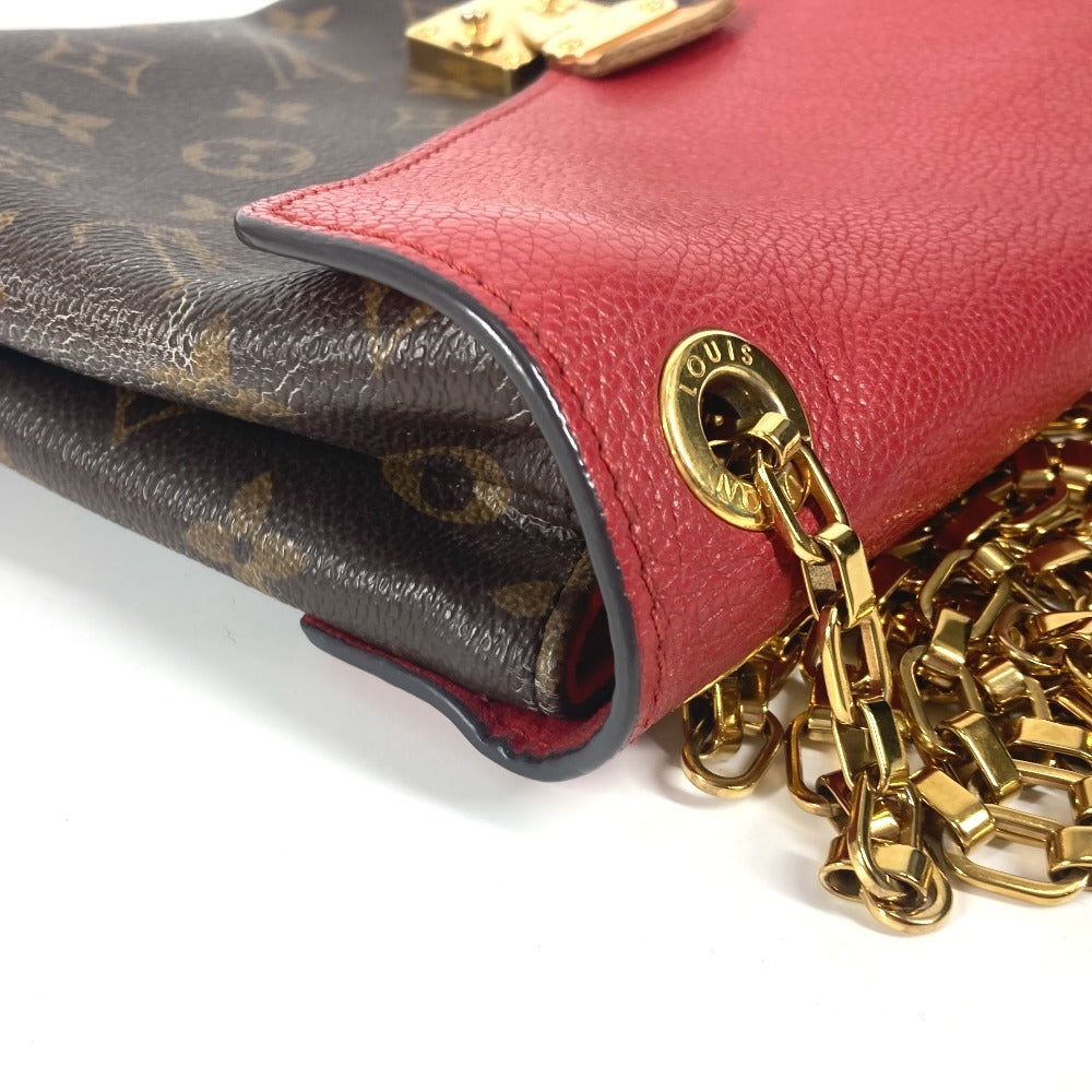LOUIS VUITTON  M41201  モノグラム パラスチェーン  カバン Wチェーン 斜め掛け フラップ ショルダーバッグ モノグラムキャンバス レディース レッド - brandshop-reference