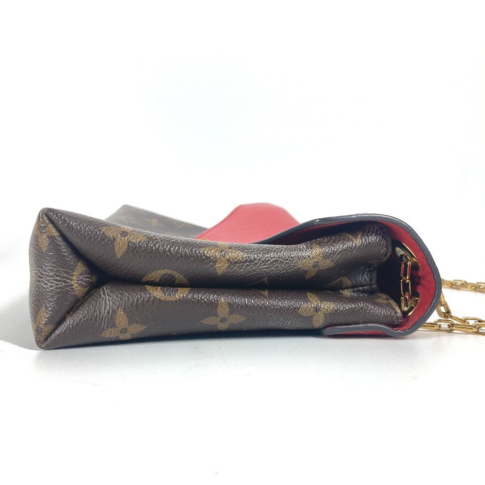 LOUIS VUITTON  M41201  モノグラム パラスチェーン  カバン Wチェーン 斜め掛け フラップ ショルダーバッグ モノグラムキャンバス レディース レッド - brandshop-reference