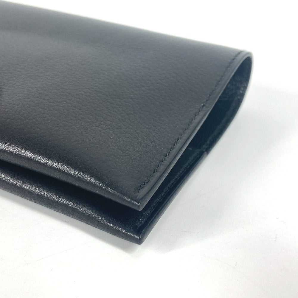 HERMES RMS Logo Passport Cover Stationery Passport Case Leather Unisex Black