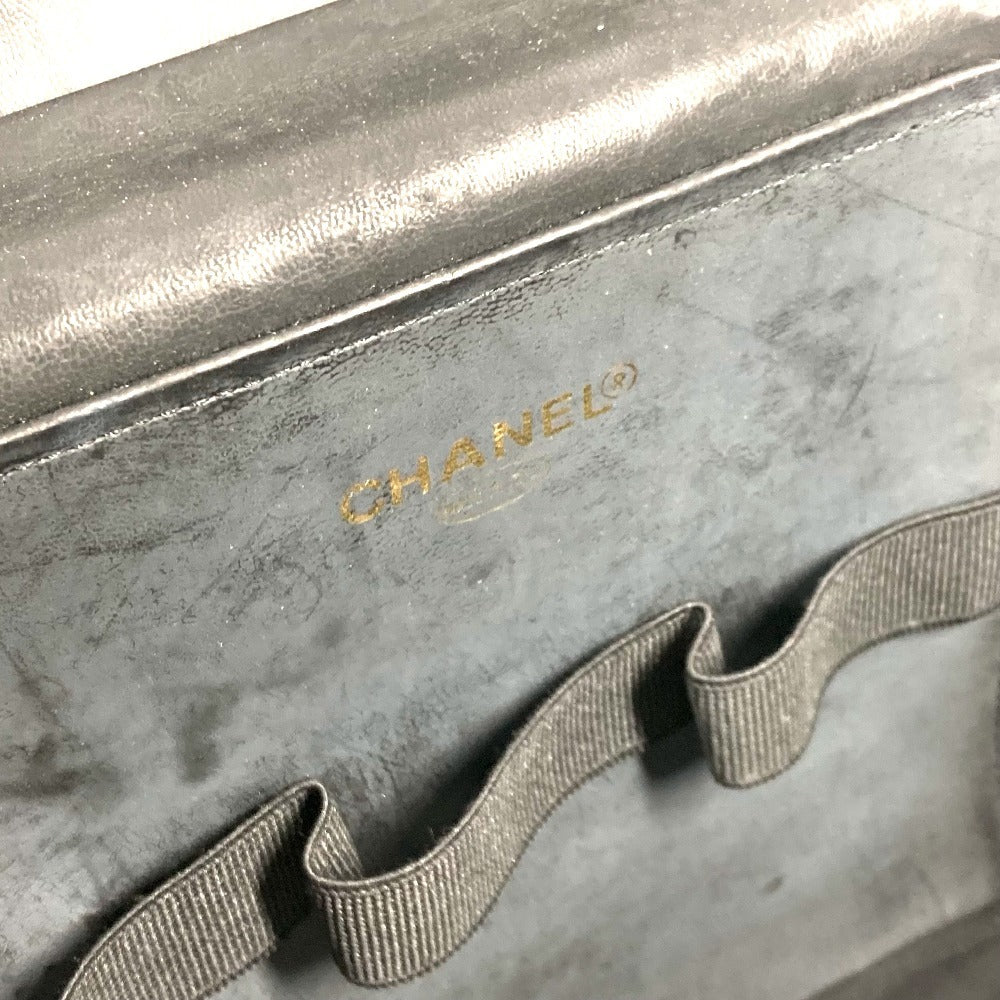 CHANEL ヴィンテージ CC ココマーク バニティバッグ 2WAYバッグ ショルダーバッグ カバン 肩掛け ハンドバッグ パテントレザー レディース ブラック - brandshop-reference