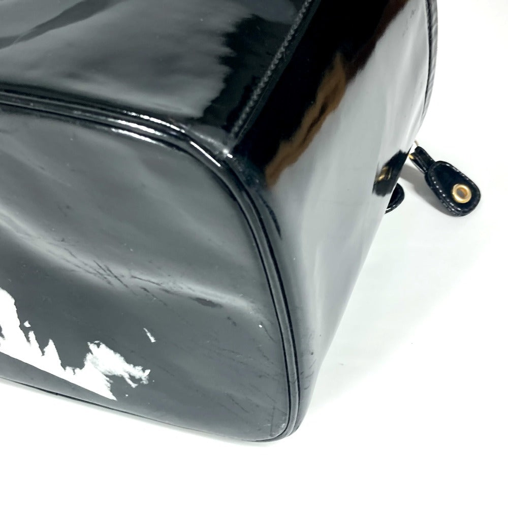 CHANEL ヴィンテージ CC ココマーク バニティバッグ 2WAYバッグ ショルダーバッグ カバン 肩掛け ハンドバッグ パテントレザー レディース ブラック - brandshop-reference