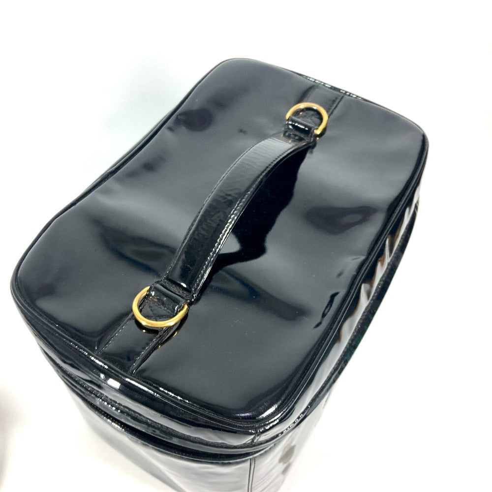 CHANEL ヴィンテージ CC ココマーク バニティバッグ 2WAYバッグ ショルダーバッグ カバン 肩掛け ハンドバッグ パテントレザー レディース ブラック - brandshop-reference
