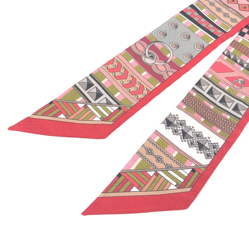 HERMES ツイリー ツィリー コリエドシアン バンドースカーフ スカーフ シルク レディース レッド - brandshop-reference