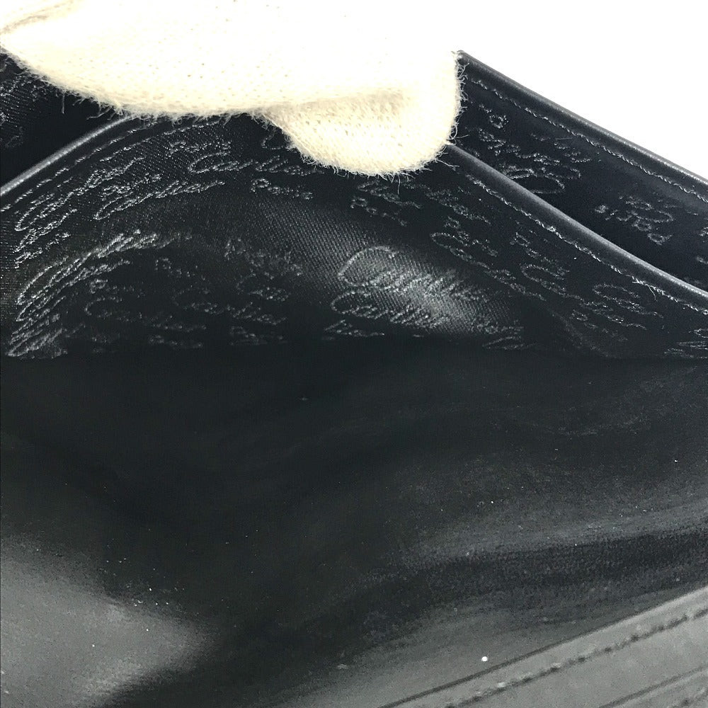 CARTIER マストライン ロゴ 札入れ 小物 財布 二つ折り ロングウォレット 長財布 レザー ユニセックス ブラック - brandshop-reference