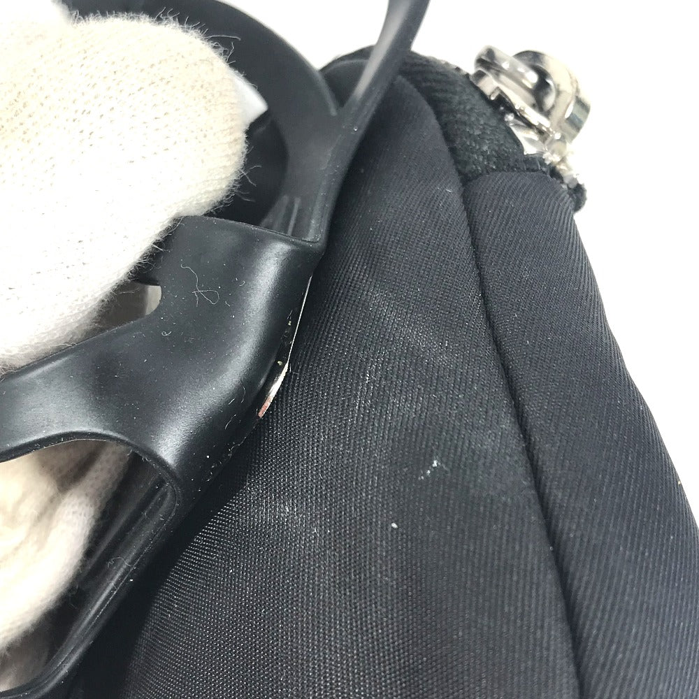 PRADA トライアングルロゴ 三角ロゴ プレート スマホポーチ iphoneケース ネックストラップ付 携帯ケース ナイロン ユニセックス ブラック - brandshop-reference