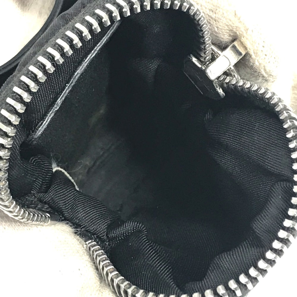 PRADA トライアングルロゴ 三角ロゴ プレート スマホポーチ iphoneケース ネックストラップ付 携帯ケース ナイロン ユニセックス ブラック - brandshop-reference