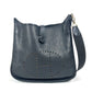 HERMES Evelyne 2 GM Bag with H Perforated Logo, Crossbody Shoulder Bag, Taurillon Clemence Leather, Unisex, Black