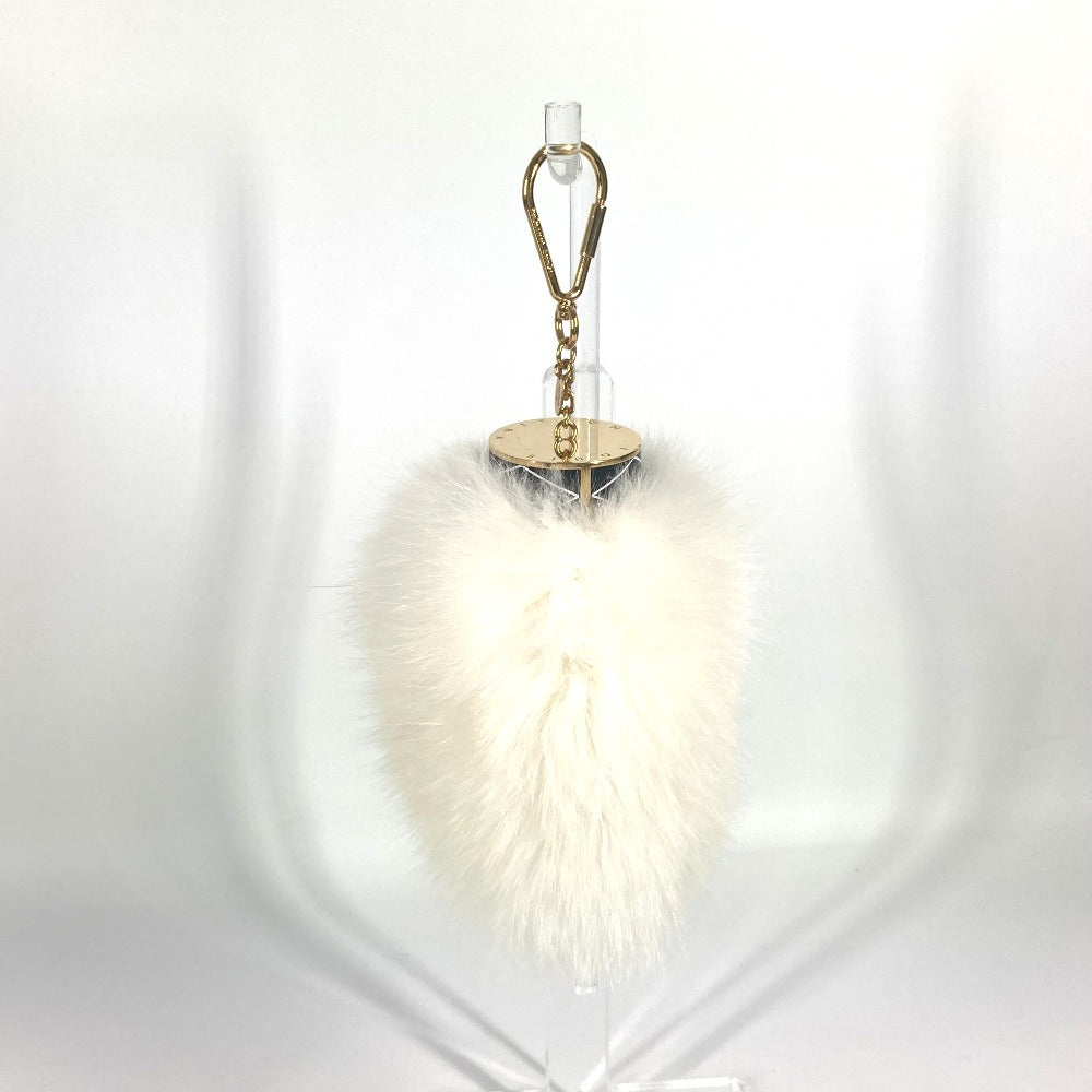 LOUIS VUITTON M67369  ファー ハート ロゴ バッグチャーム・ファジーV バッグチャーム アクセサリー キーホルダー ファー レディース ホワイト - brandshop-reference