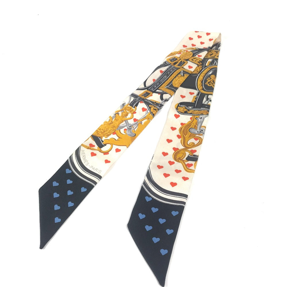 HERMES ツイリー ツィリー ブリッド・ドゥ・ガラ・ラヴ ハート バンドースカーフ スカーフ シルク レディース オレンジ - brandshop-reference