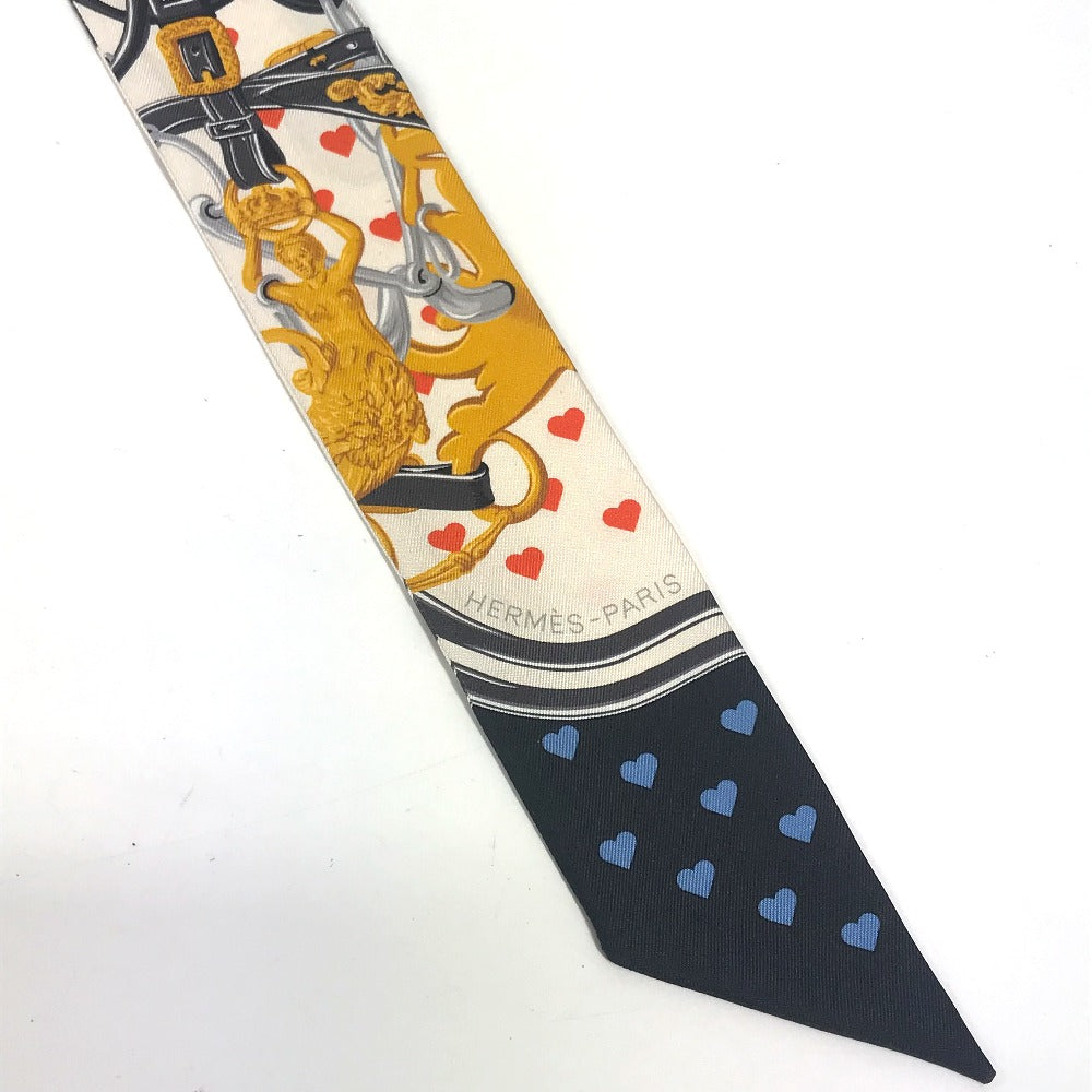 HERMES ツイリー ツィリー ブリッド・ドゥ・ガラ・ラヴ ハート バンドースカーフ スカーフ シルク レディース オレンジ - brandshop-reference