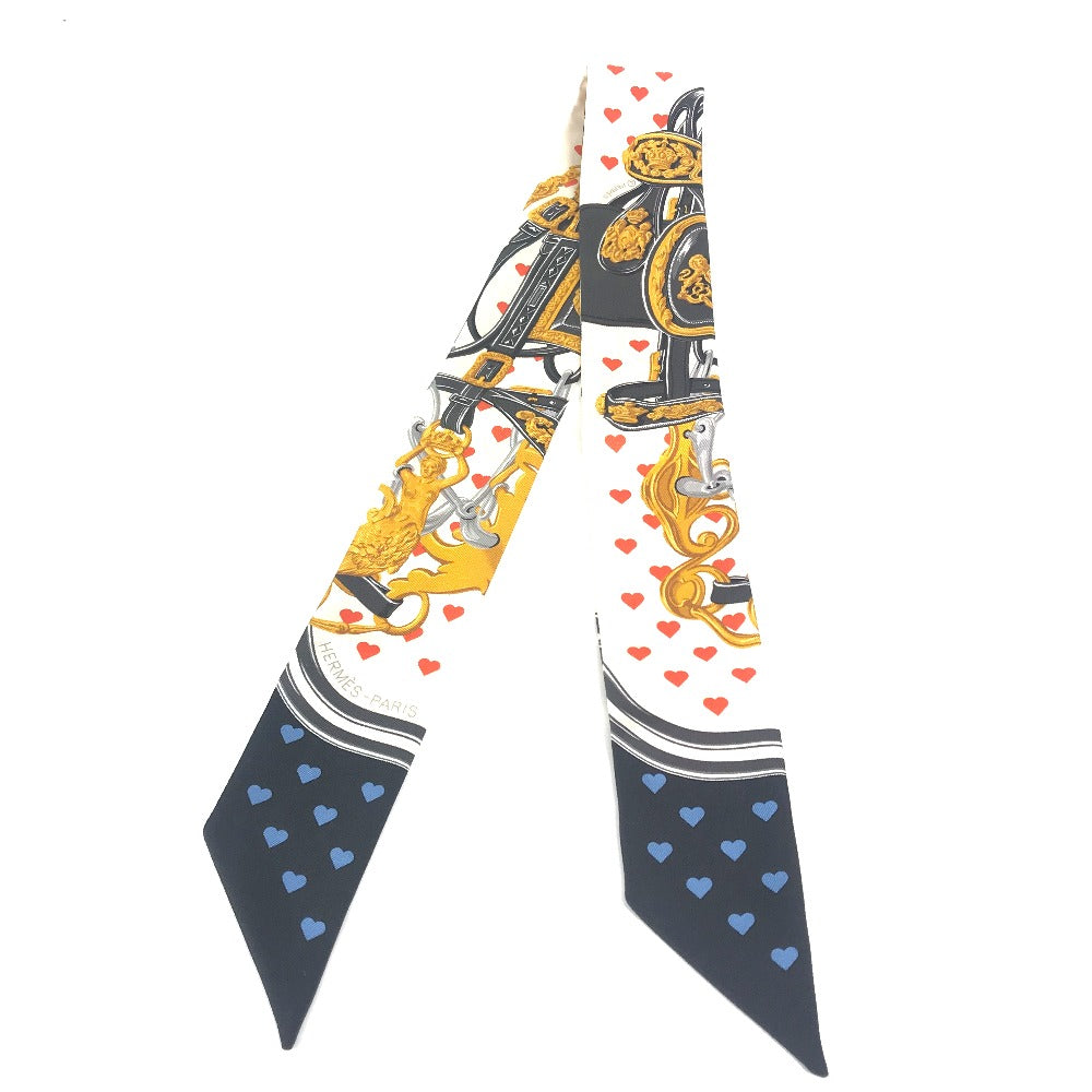 HERMES ツイリー ツィリー ブリッド・ドゥ・ガラ・ラヴ ハート バンドースカーフ スカーフ シルク レディース オレンジ - brandshop-reference