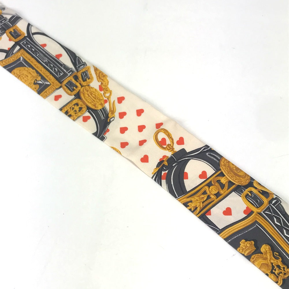 HERMES ツイリー ツィリー ブリッド・ドゥ・ガラ・ラヴ ハート バンドースカーフ スカーフ シルク レディース オレンジ - brandshop-reference