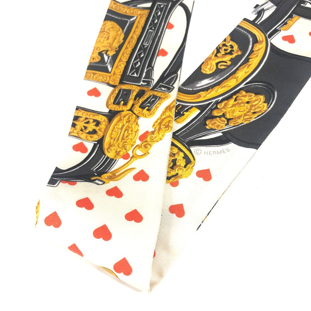 HERMES ツイリー ツィリー ブリッド・ドゥ・ガラ・ラヴ ハート バンドースカーフ スカーフ シルク レディース オレンジ - brandshop-reference